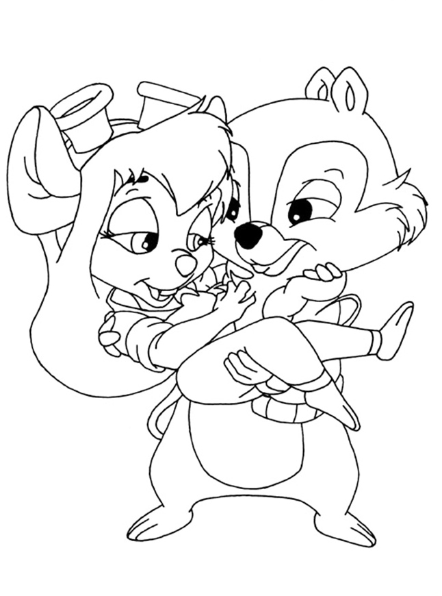 Chip And Dale Gadget Coloring Pages