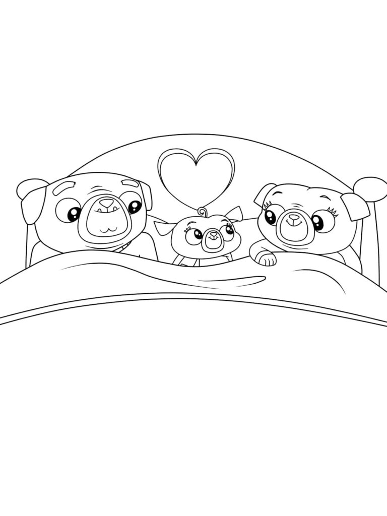 Chip And Potato Bedtime Coloring Page