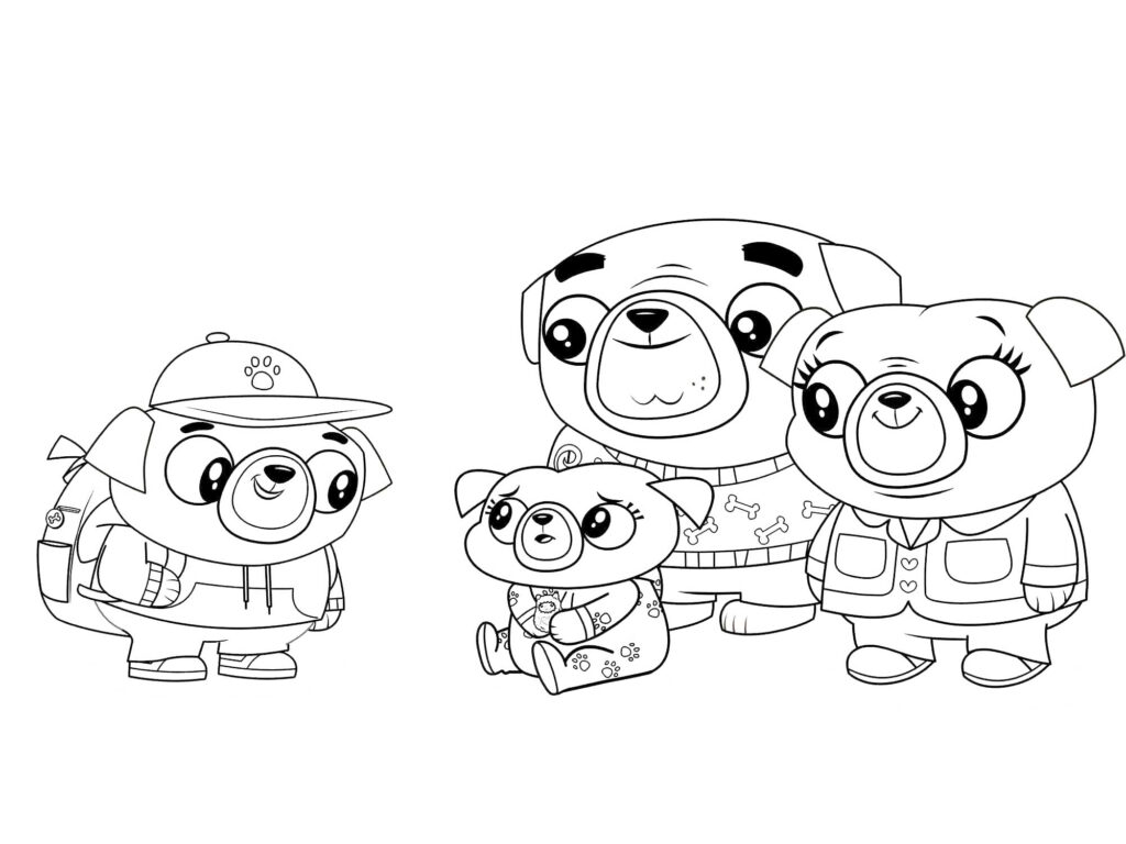 Chip And Potato Characters Coloring Page