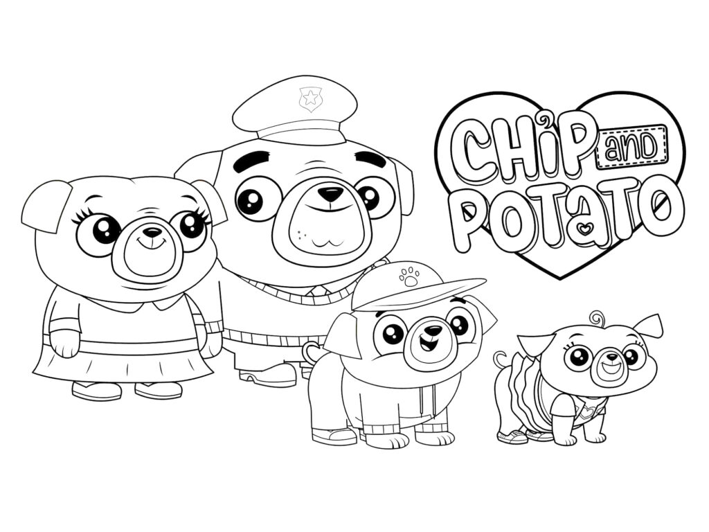 Chip And Potato Coloring Pages