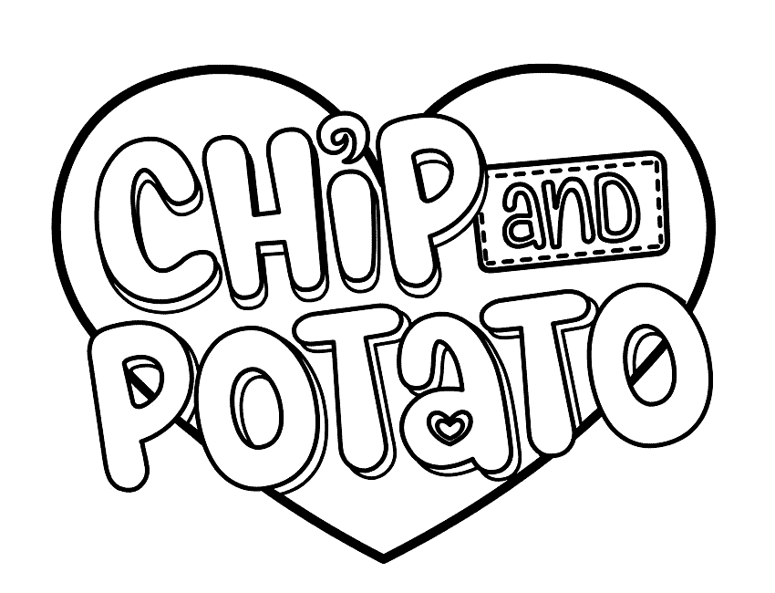 Chip And Potato Logo Coloring Page