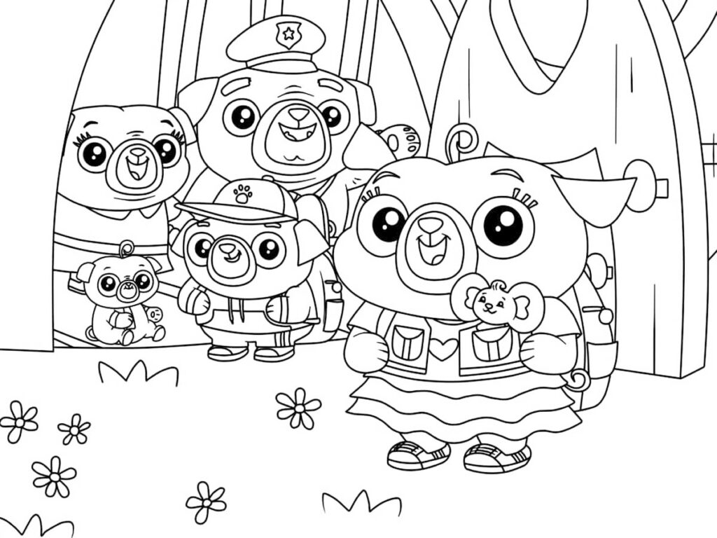 Chip And Potato Scene Coloring Page