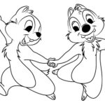 Dancing Chip And Dale Coloring Pages