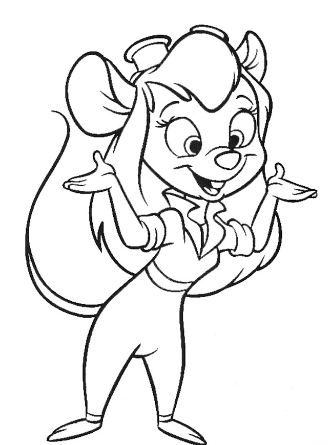 Gadget Hackwrench Chip And Dale Coloring Pages