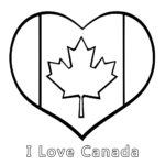 I Love Canada Coloring Page