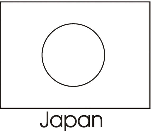 Japanese Flag Coloring Page