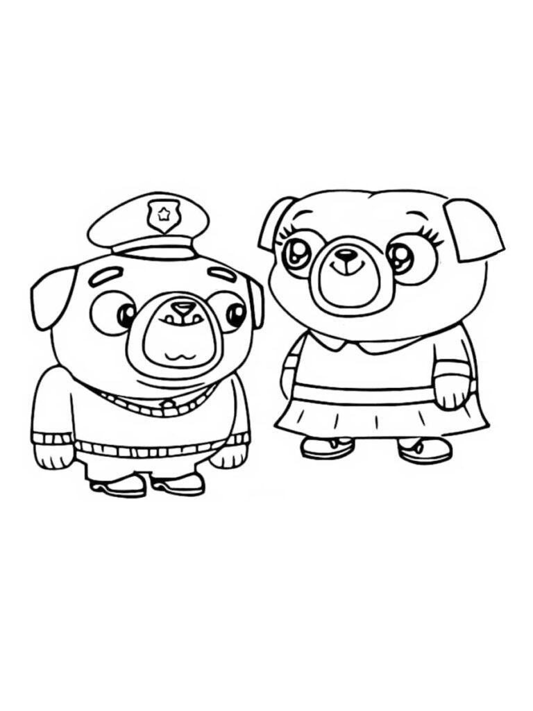 Little Momma Chip And Potato Coloring Page