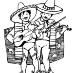 Mariachi Band Coloring Page