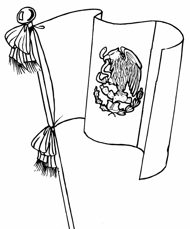 Mexican Flag Coloring Page