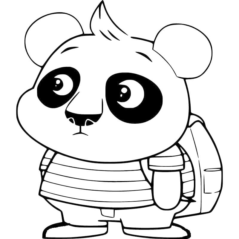 Nico Panda Chip And Potato Coloring Page