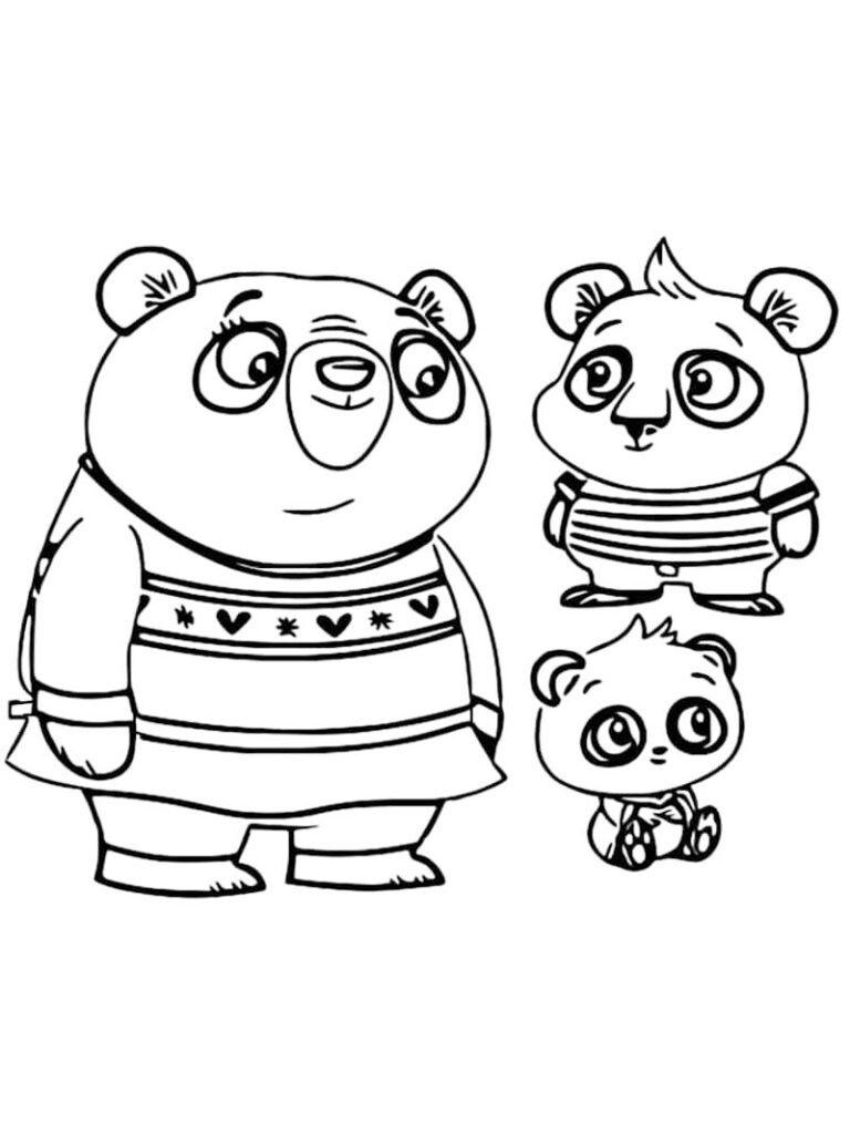 Pandas Chip And Potato Coloring Page