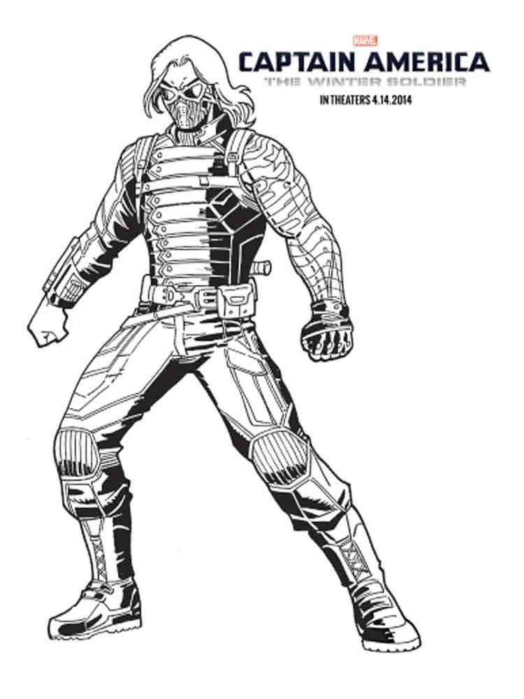 The Winter Soldier Coloring Page