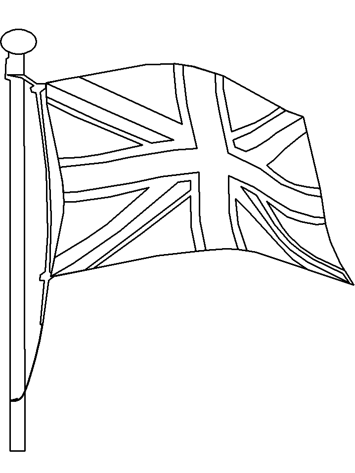 Union Jack Uk Flag Coloring Page