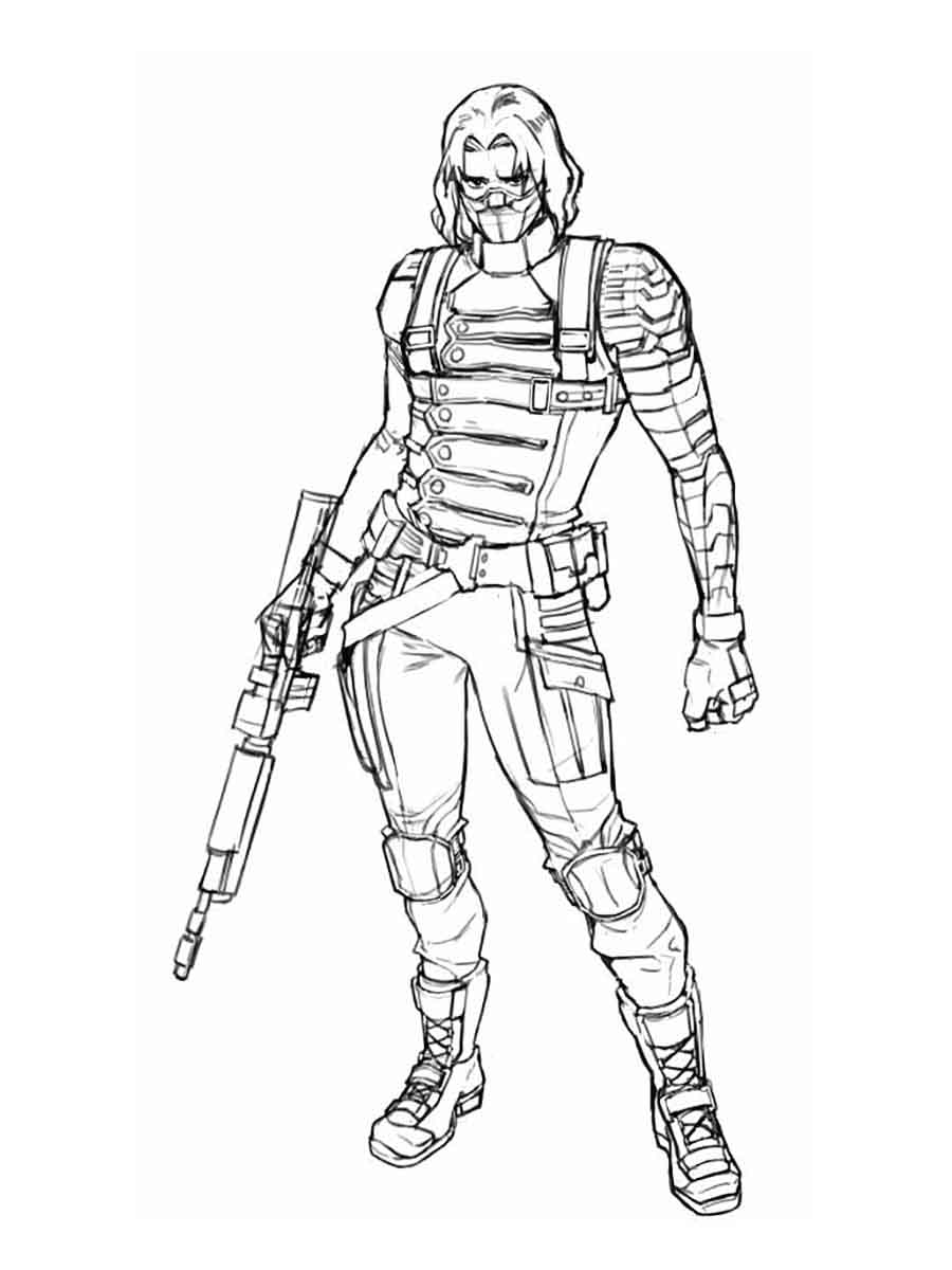 Winter Soldier Coloring Pages Best Coloring Pages For Kids