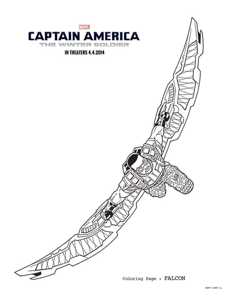 Winter Soldier Falcon Coloring Page