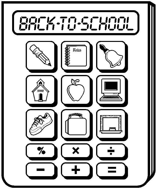 Back To School Supplies Coloring Page