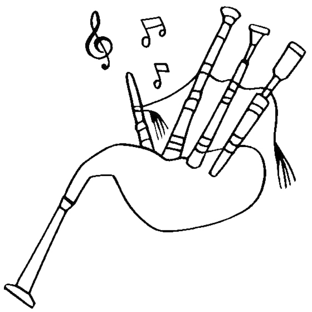 Bagpipes Coloring Page