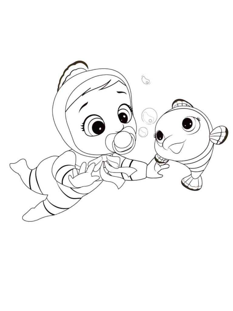 Bubbles Cry Babies Coloring Page