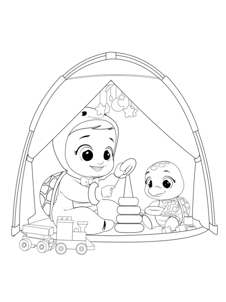 Cry Babies Tent Coloring Page
