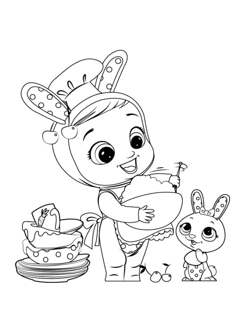 Cute Cry Babies Coloring Pages