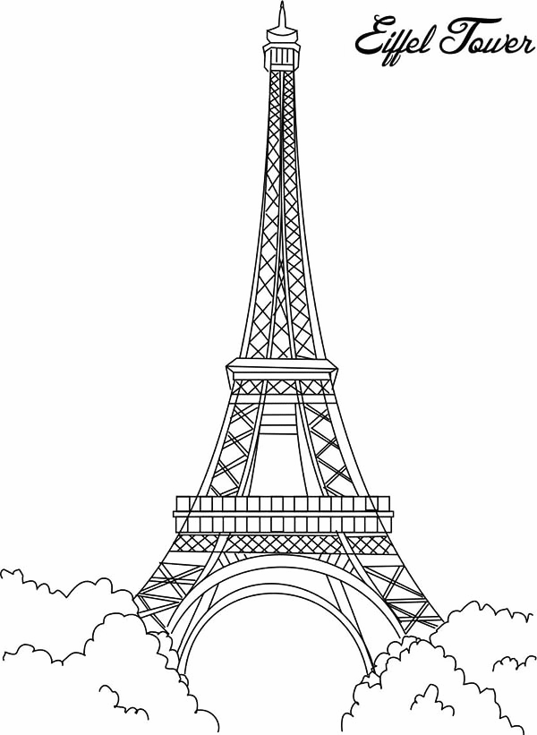 Eiffel Tower Coloing Page