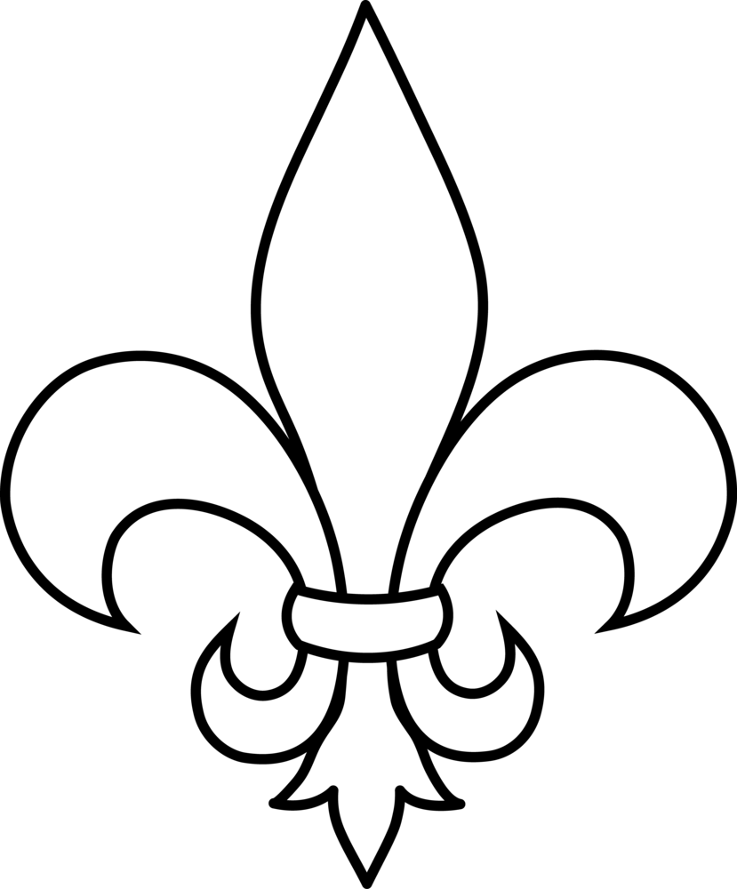 Fleur De Lis Franch Coat Of Arms Coloring Page