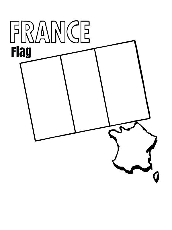 France Flag Coloring Page