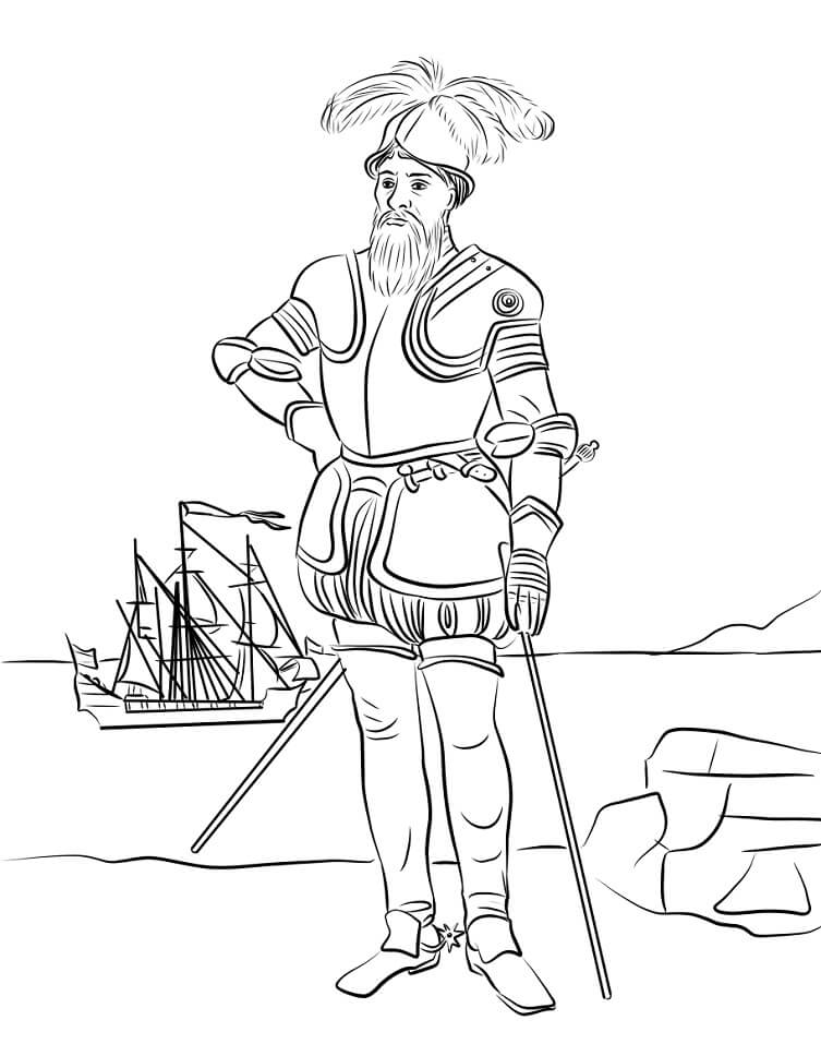 Francisco Pizarro Coloring Page