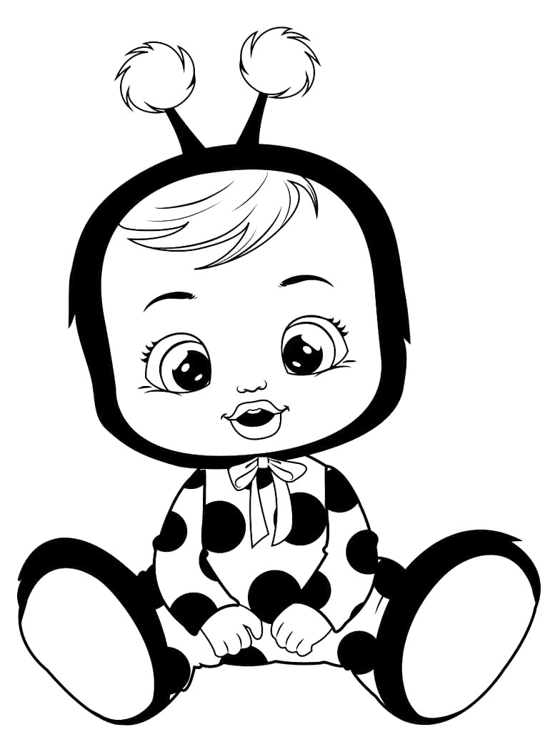 Lady Cry Babies Coloring Page