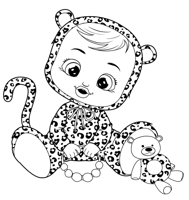 Lea Cry Babies Coloring Page