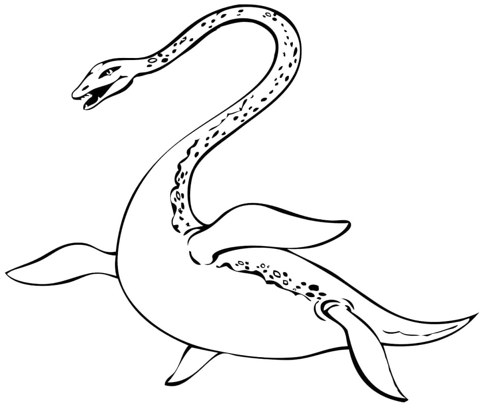 Loch Ness Monster Coloring Page