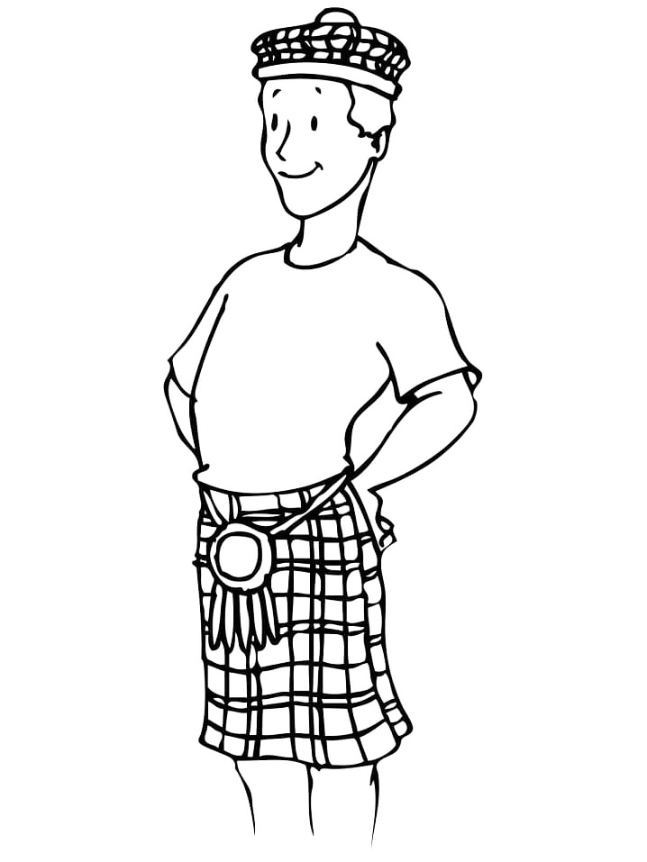 Man From Scotland Coloring Page