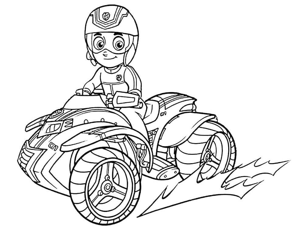 Ryders Atv Paw Patrol Coloring Page