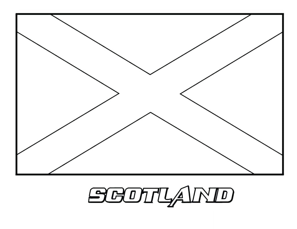 Scotland Flag Coloring Page