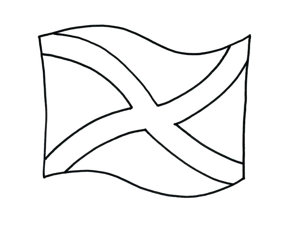 Scotland Flag Coloring Pages