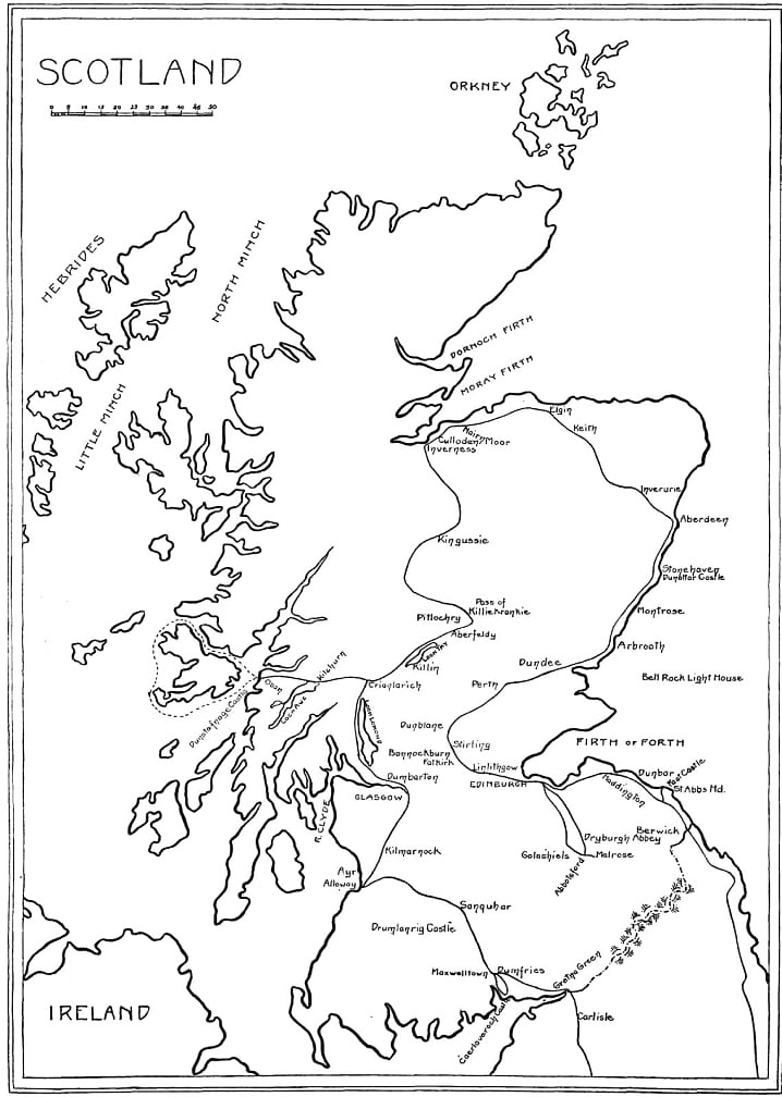 Scotland Map Coloring Page