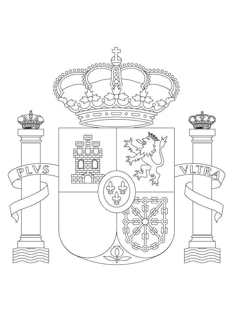 Spain Coat Of Arms Coloring Pages