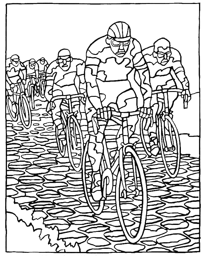 Tour De France Coloring Page