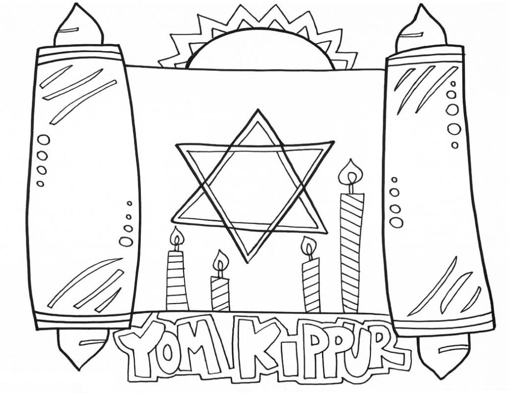 Yom Kippur Coloring Page