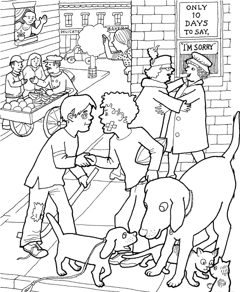 Yom Kippur Im Sorry Coloring Page