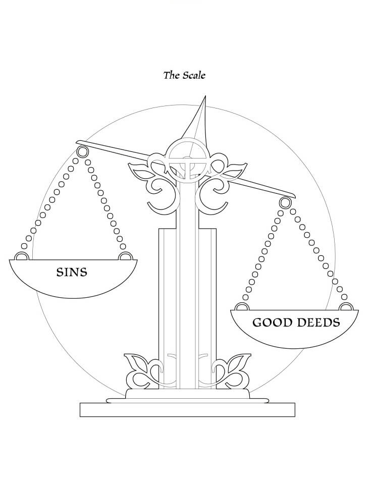 Yom Kippur Scale Coloring Page