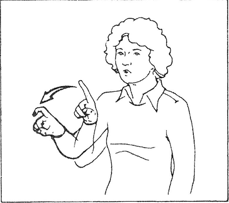 Ask Sign Language Coloring Page