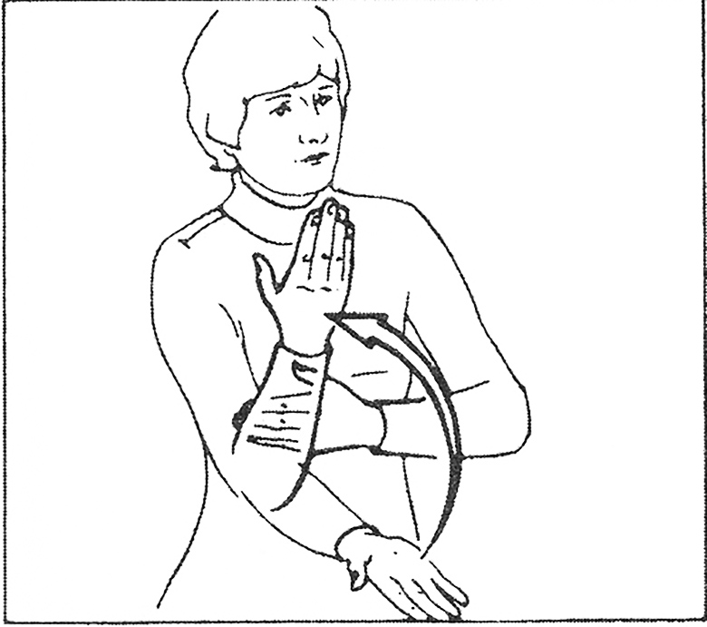 Morning Sign Language Coloring Page