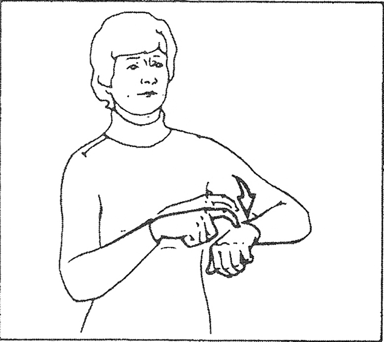Time Sign Language Coloring Page