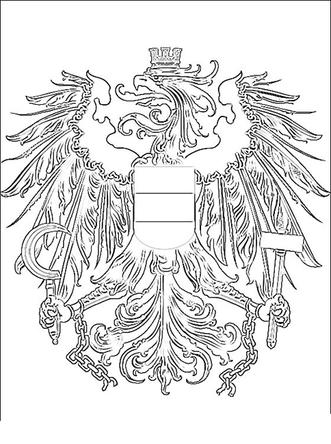 Austria Coat Of Arms Coloring Page