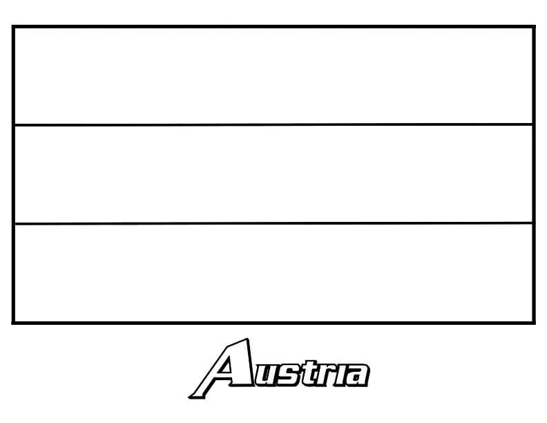 Austria Flag Coloring Page