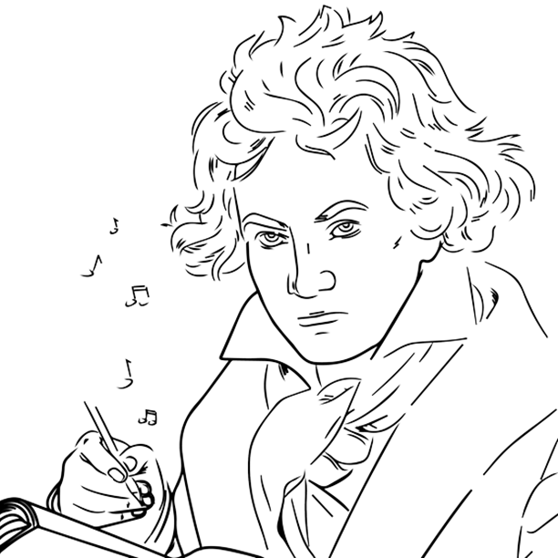 Beethoven Germany Coloring Page