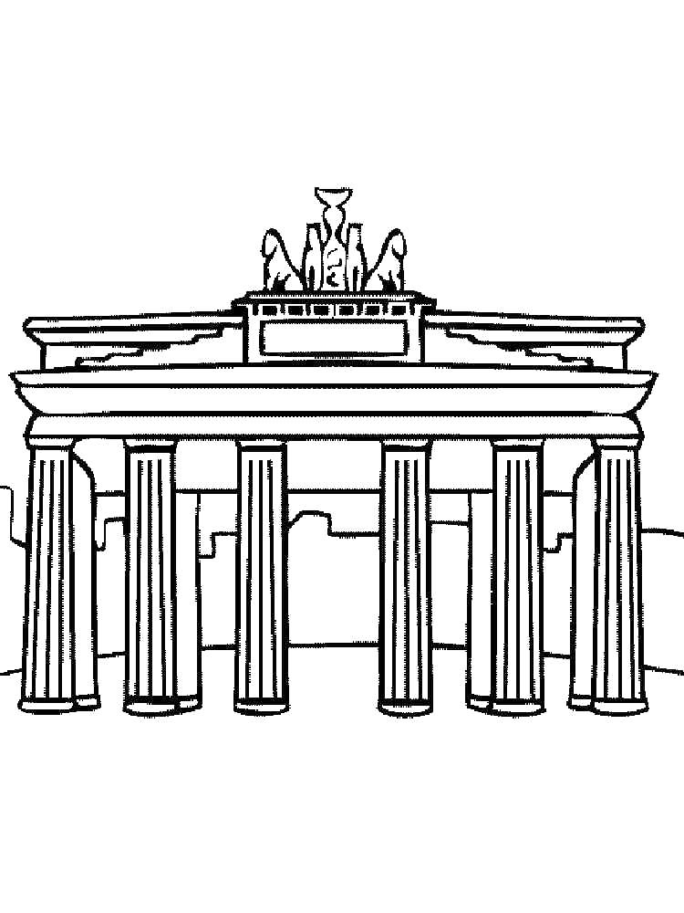 Brandenburg Gate Coloring Page