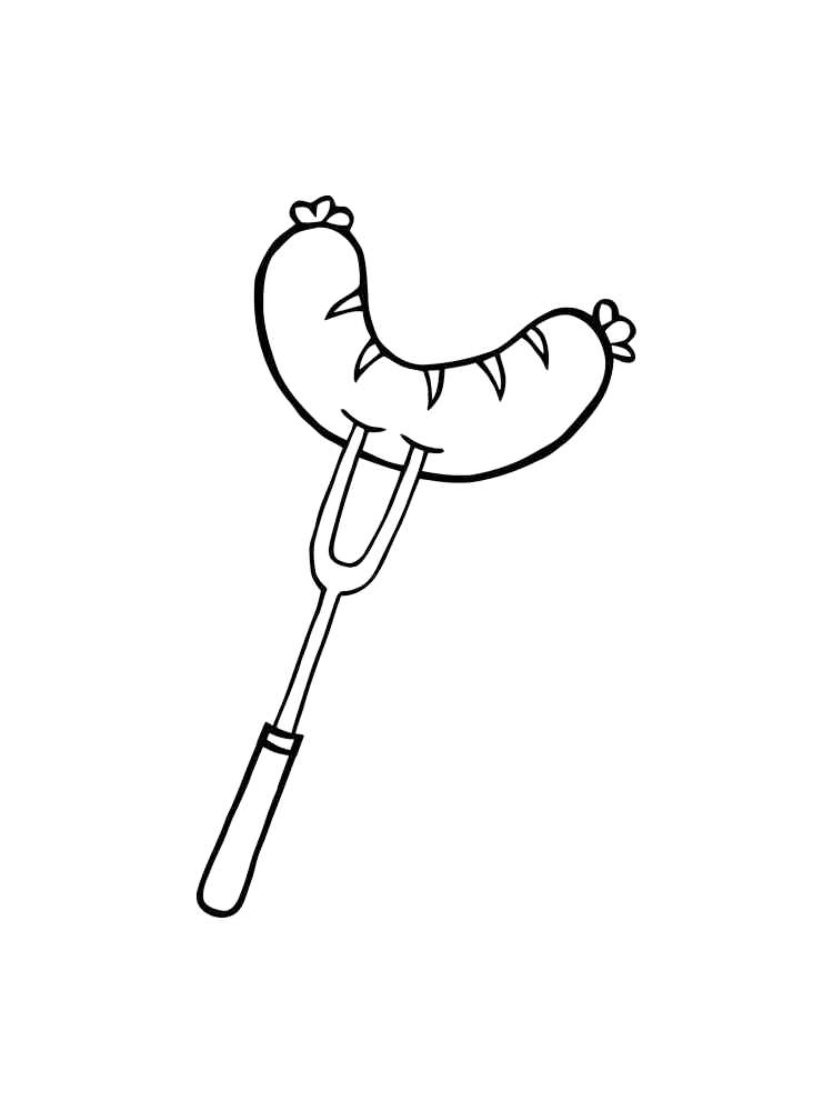 Bratwurst Coloring Page