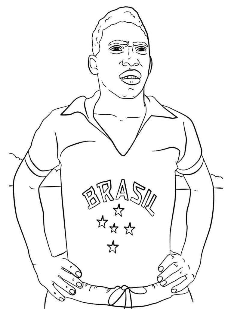 Brazillian Football Team Coloring Page